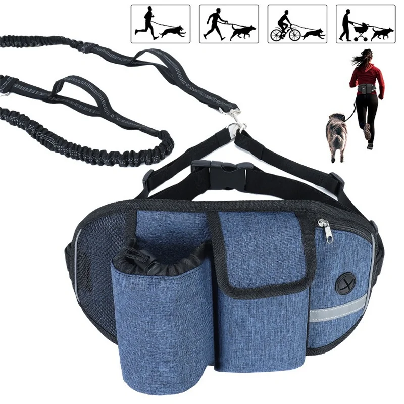 

Nesitu Comfortable Dog Training Waist Bag with Hands-free Sports Multifunction Outdoor Walk Dog Leash Reflective Waterproof M003