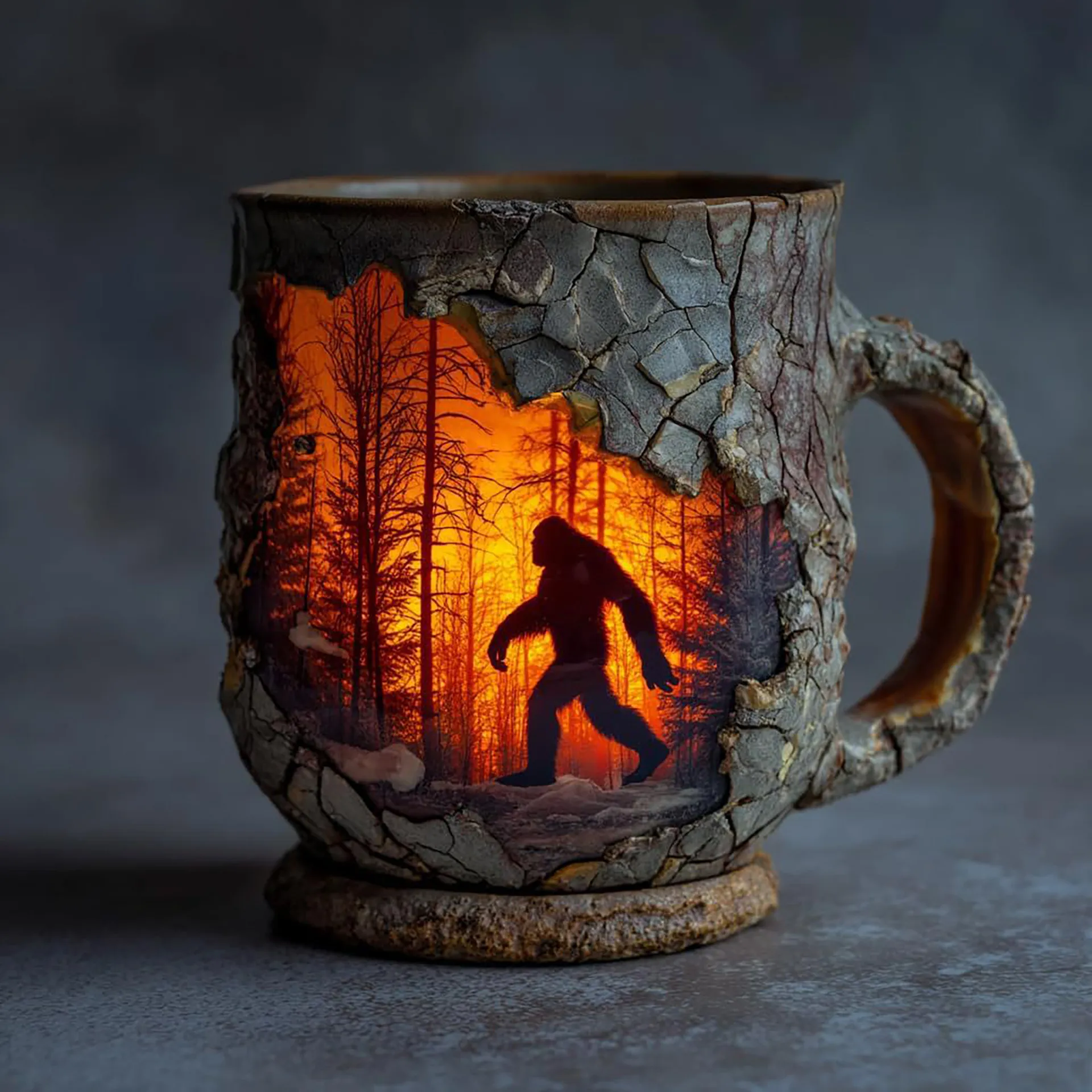 New Halloween Forest Bigfoot Cup Mystery Witch Mug Creative Resin Decoration Crafts
