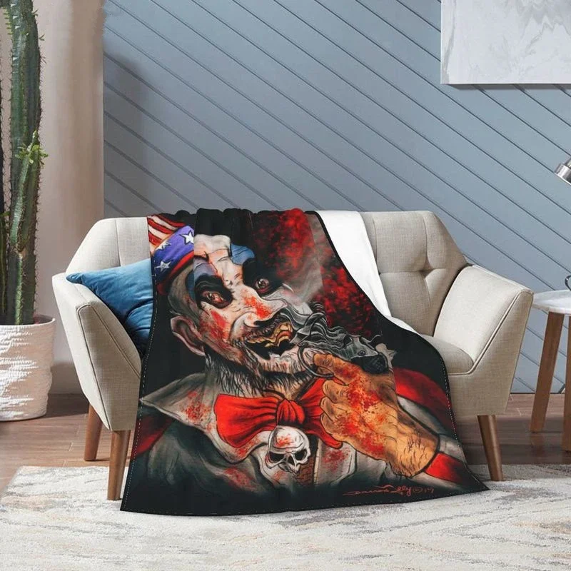 Horror Halloween House of 1000 Corpses Captain Spaulding Soft Plush Blanket, Flannel Blanket Throw Blanket for Living Bedroom