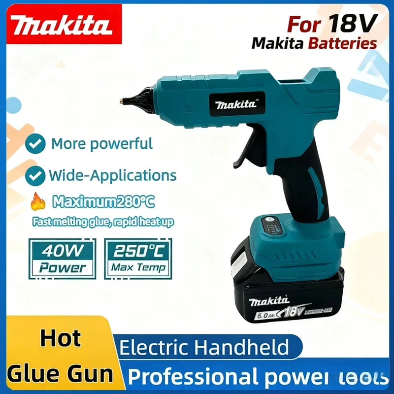 

Пистолет Makita, клей для украшения упаковки, электрический термоклеевой пистолет, 18 В, литий-ионный аккумулятор, сделай сам, термоплавкий пистолет