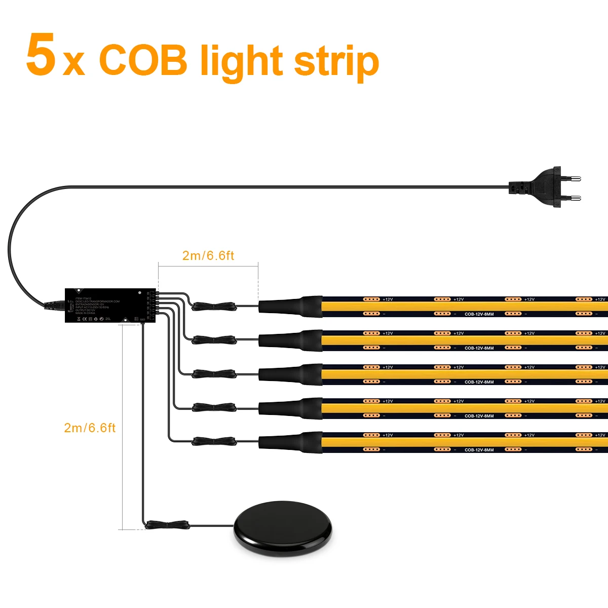 Hoogwaardige dimbare COB LED zwarte stripverlichting voor akoestische houten lattenrooster tv-achterwandpaneel, woondecoratie accessoires