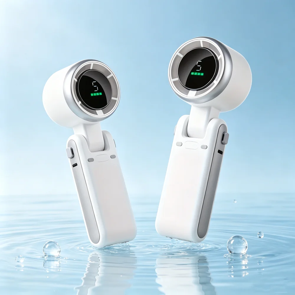 Mini Air Conditioner Fans Sleek Minimalist Aesthetics Make Modern Mini Fans Suitable for Professional Corporate Environments.