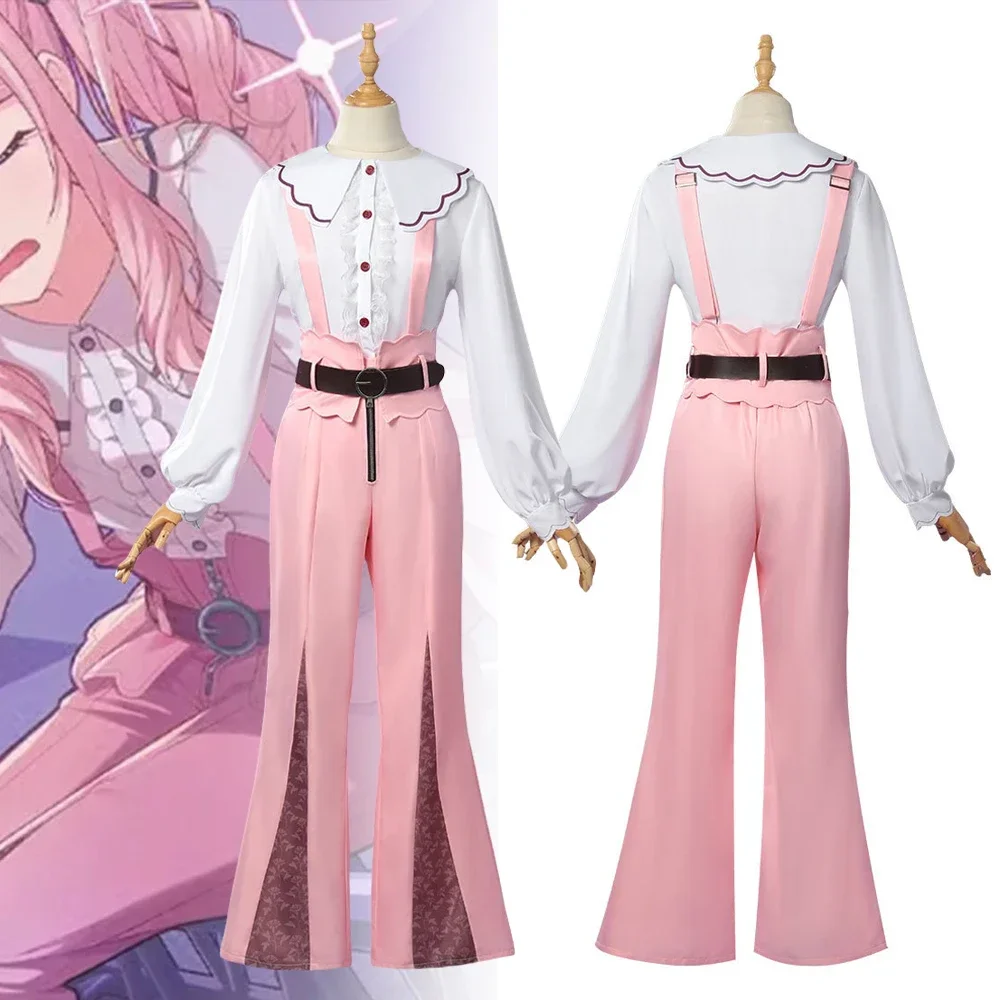 

Anime Project Sekai Colorful Stage Feat AKIYAMA MIZUKI Cosplay Costume Women Top Pink Jumpsuit Casual Carnival Outfit Clothes