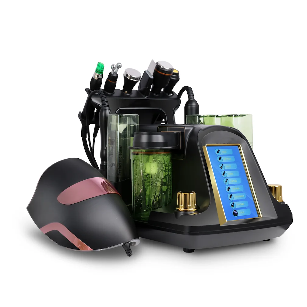 

2025 New 9IN1 Hydro Small Bubble Hydrogen Oxygen Facial Beauty Machine Microdermabrasion Vacuum Ance Pore Remove