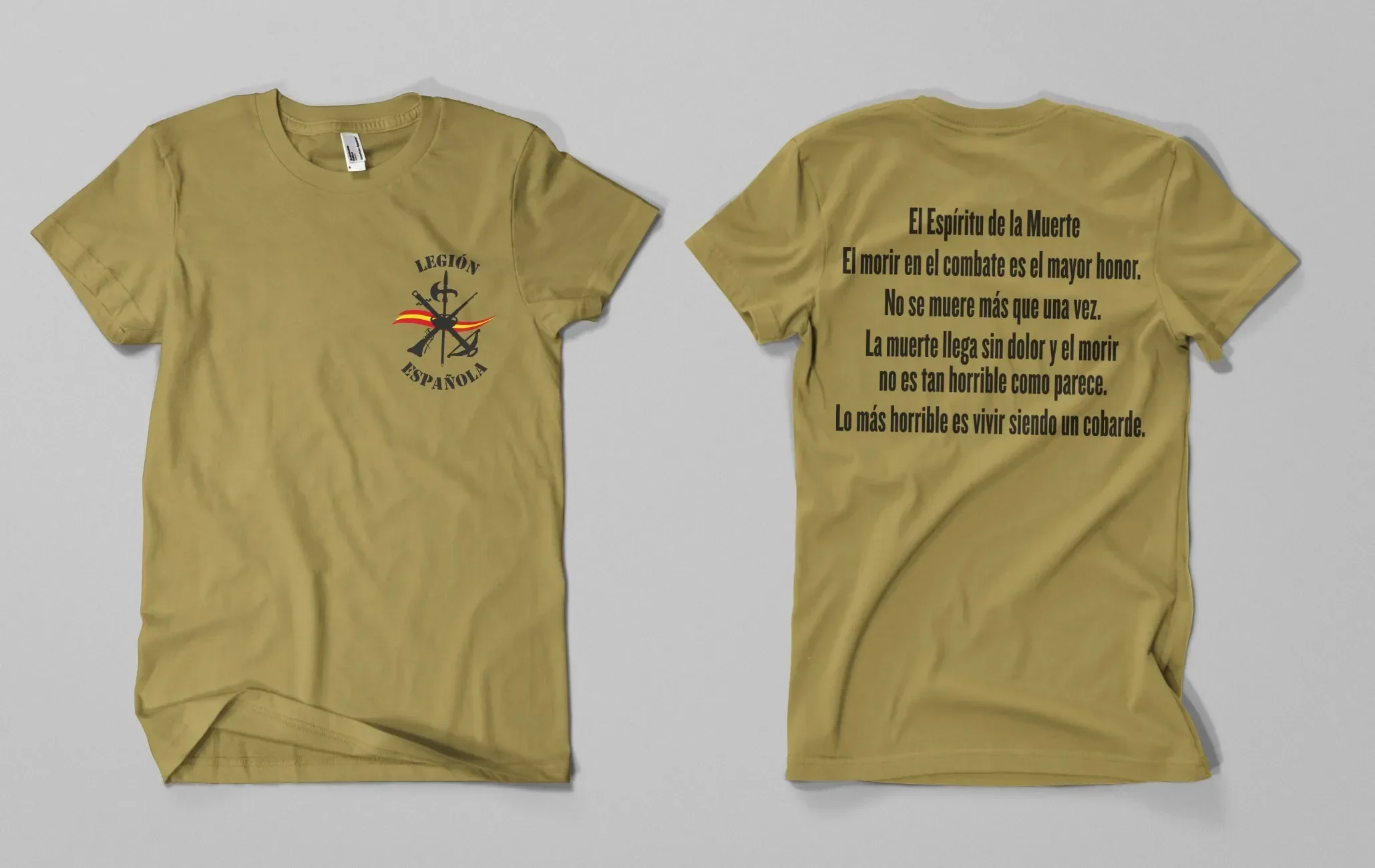 Espiritu De La Muerte Spanish Legion T-shirt masculina, 100% algodão, O-pescoço, manga curta, casual, tamanho S-3XL, verão