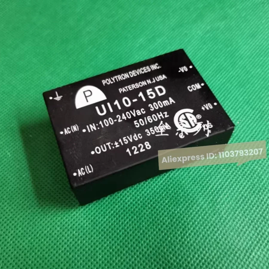 

Original UI10-15D Power Module 100-240Vac 220VAC TO 15VDC 10W 350mA