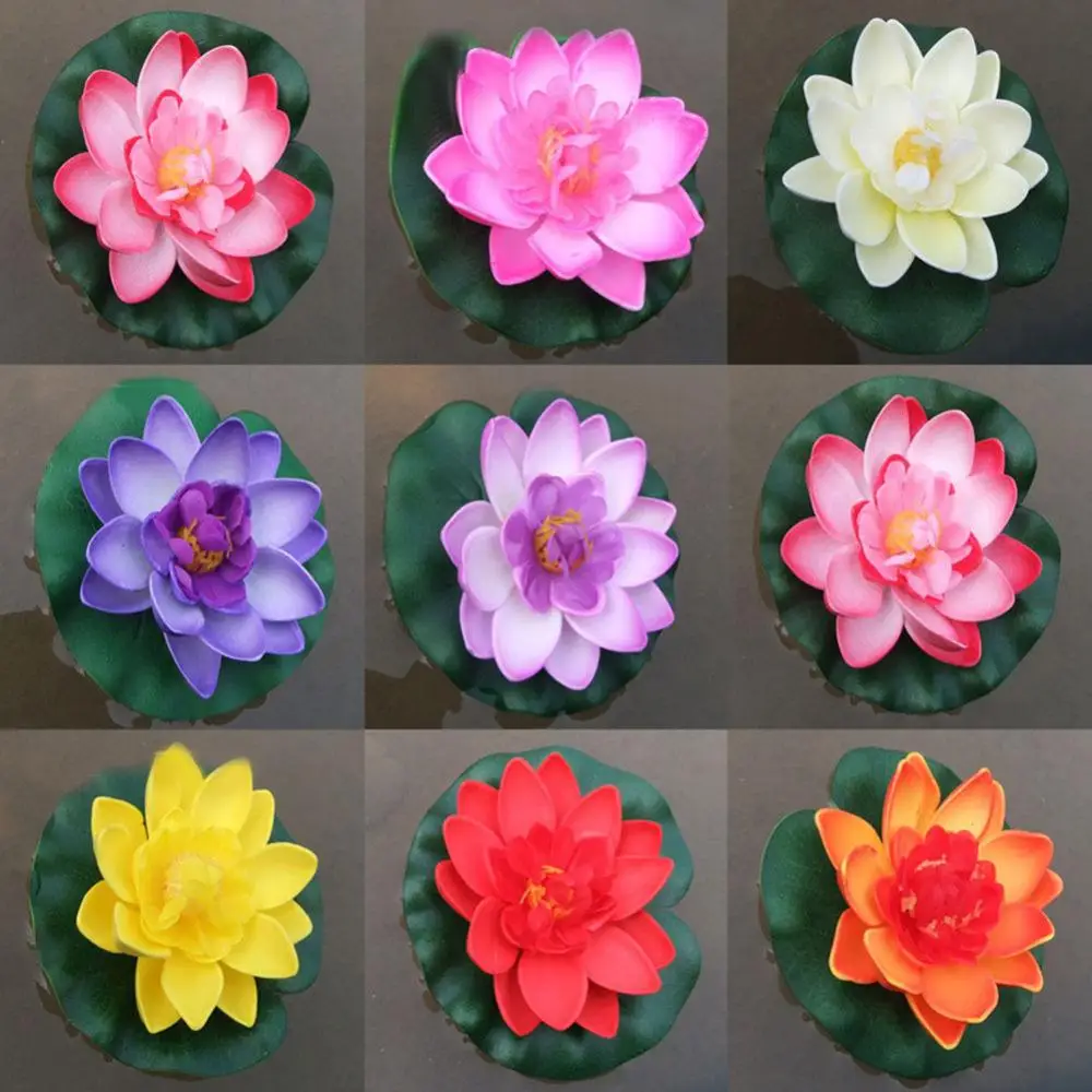 Artificial Water  Floating Flower Lotus Home Yard Pond Fish Tank Decor