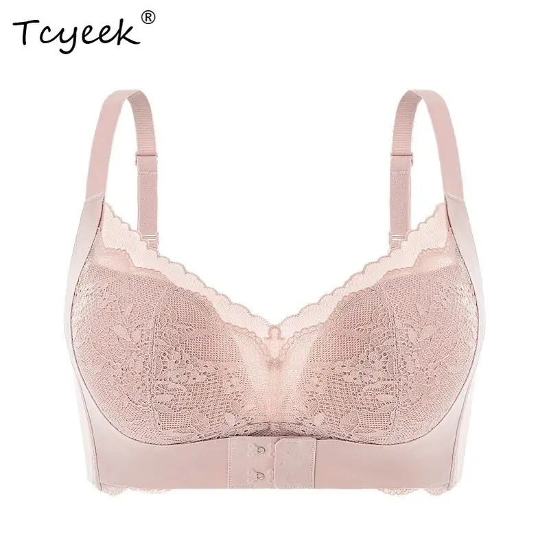 

Tcyeek Подкладка 100% шелковый кружевной сексуальный модный бюстгальтер тонкий регулируемый простой сбор нижнего белья для женщин P3N580QM