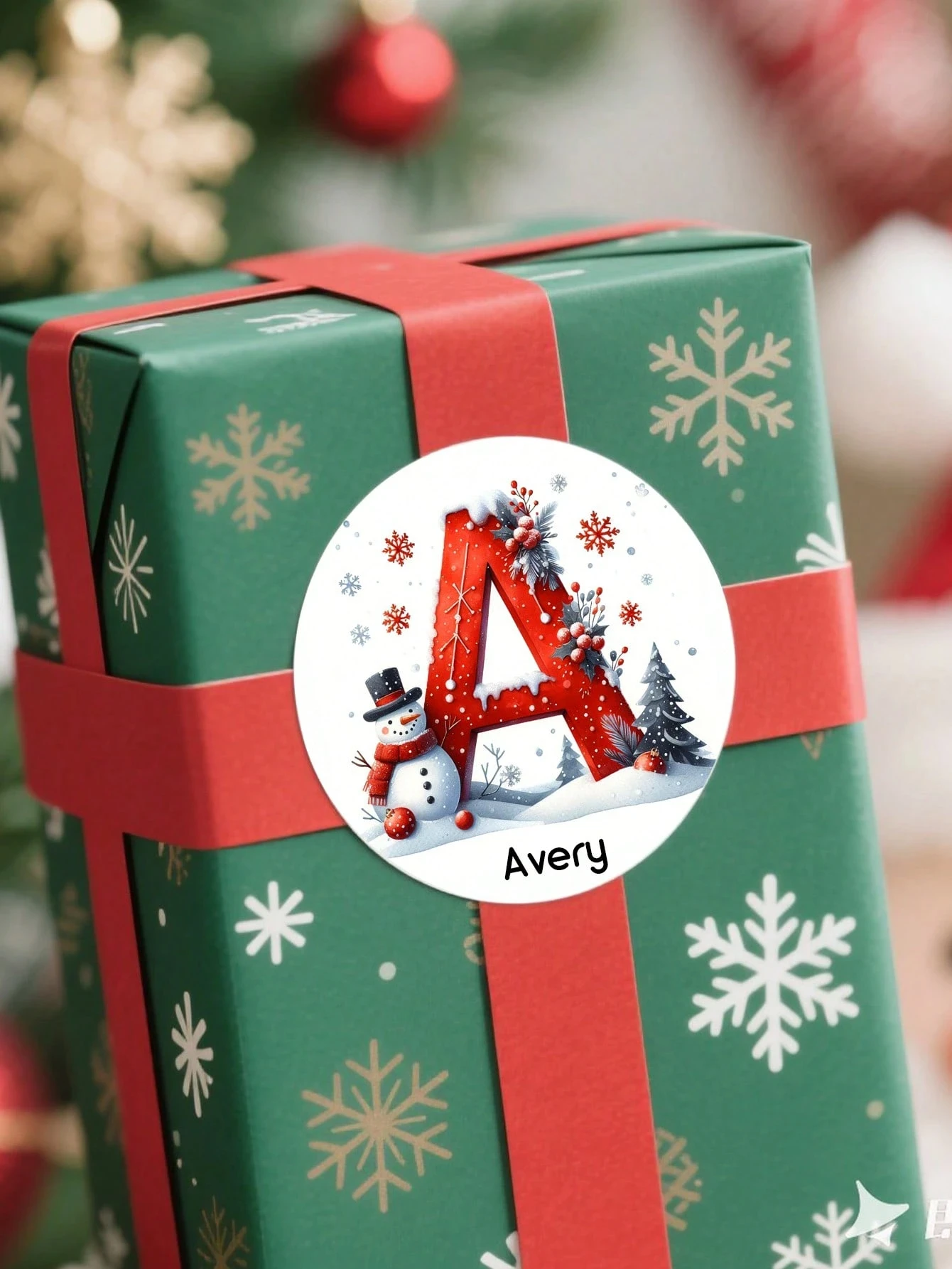 4-8 سنتيمتر ملصقات عطلة مخصصة ، ملصقات عيد الميلاد شخصية ، 54-108 قطعة ملصقات علامات الاسم المخصصة ، ملصقات اسم مخصص