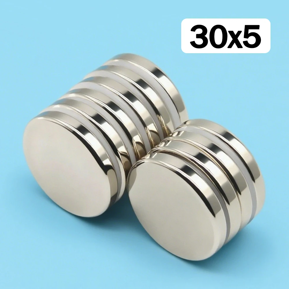 Anti Corrosion Metal Magnetic Neodymium Magnet 30x5mm Block Long Lasting Magnetism Office Organizer [109]