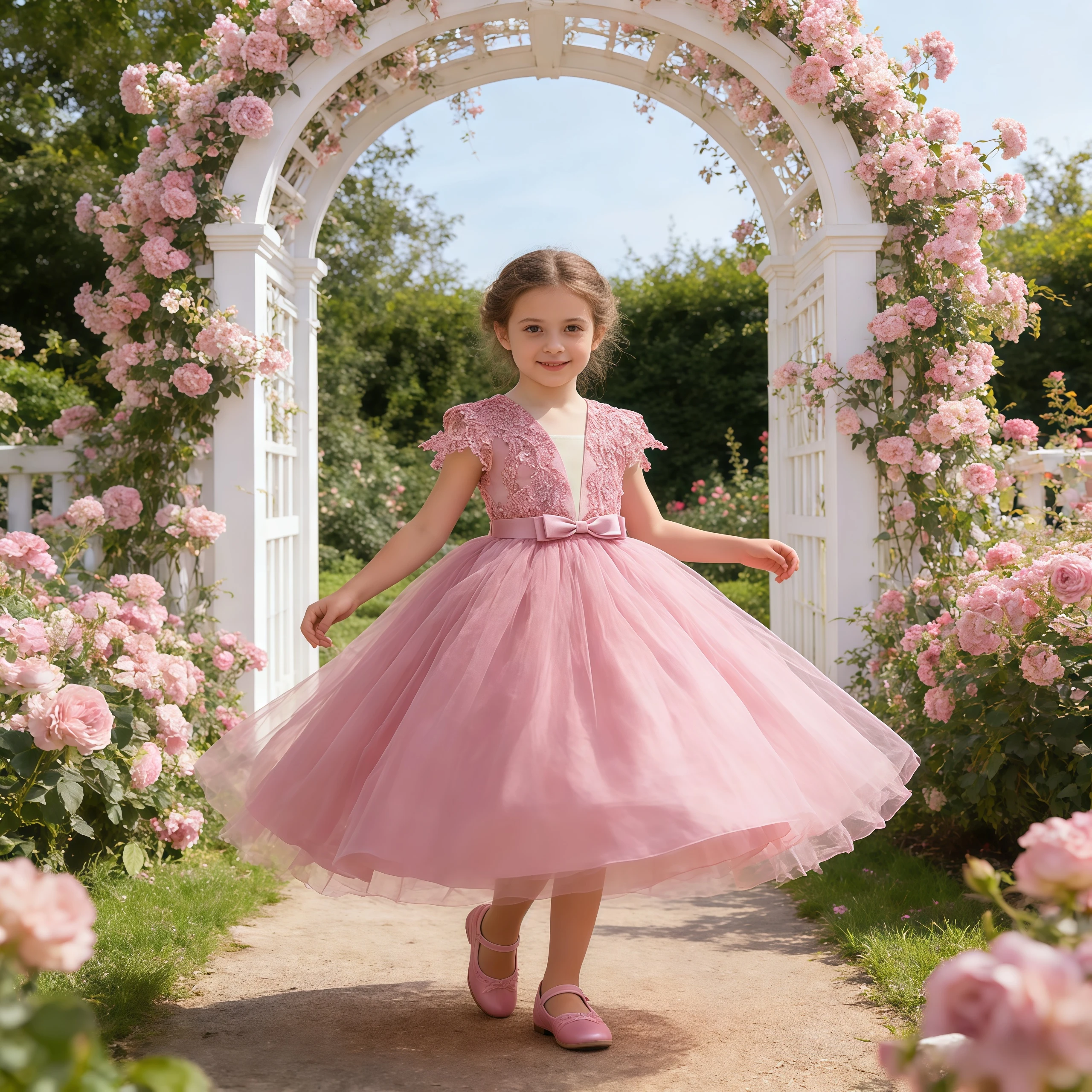 

Элегантные платья для девочек с цветочной вышивкой, платье принцессы с V-образным вырезом на спине для детей, на свадьбу, день рождения, вечеринку, торжественный вечерний бальный наряд