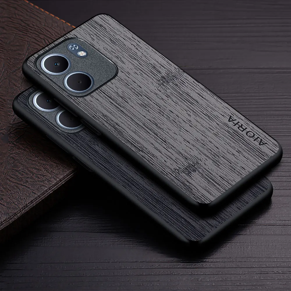 Case for OPPO A5x 4G 5G Oppo A6c 4G Funda Straight Wood Grain PU Leather Phone Cover for Oppo A6c 4G Case Capa