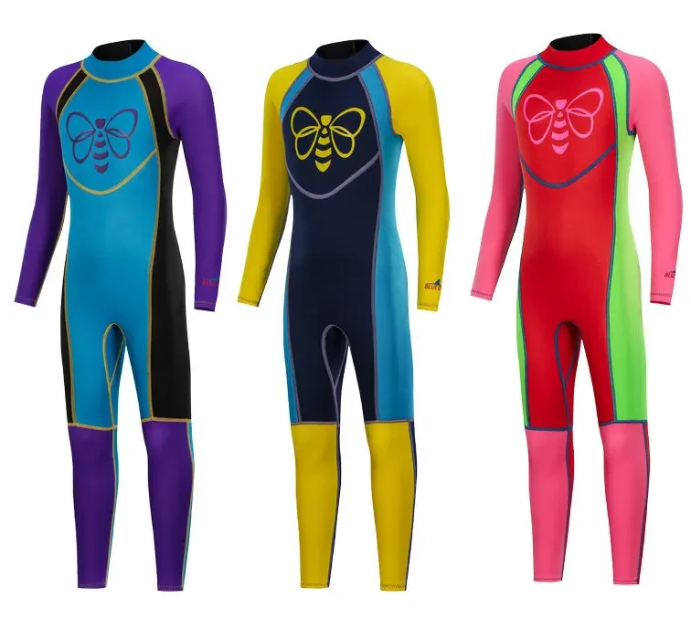 Neoprene Full Suit for Kids, 2mm, UV Protection, Wetsuit for Baby, Youth, Boys and Girls, Keep Warm, Age 1 To 13 Years