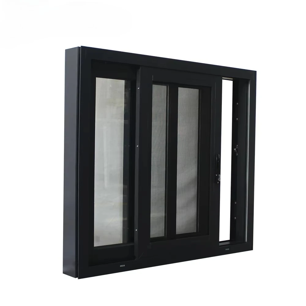 

Hurricane impact double-layer glass upvc aluminum profile door and window frame glass aluminum custom sliding window