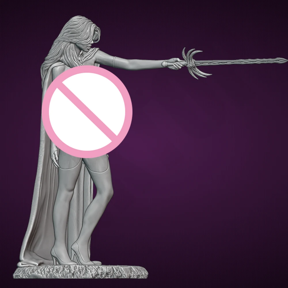 1/24 kit de modelo de impressão 3d sexy morte princesa guerreiro nsfw resina figura modelo kit diy estátua de redução em miniatura kit sem pintura brinquedo