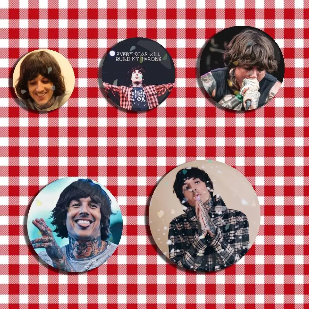 

B-Bring Me The H-HorizonS Band Oliver Laser Badge Creative Pins Brooch for Bag Clothes Hat Decor Gifts Fans Collect