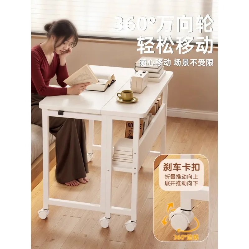 Mobile desk, small-sized home computer desk, bedroom bedside table