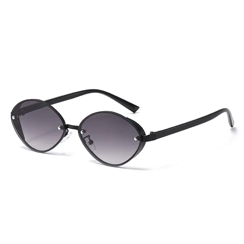 Fashionable Metal Oval Small-frame Sunglasses - Simple And Versatile For Sun Protection. Suitable For Driving Car Sunglasses2506