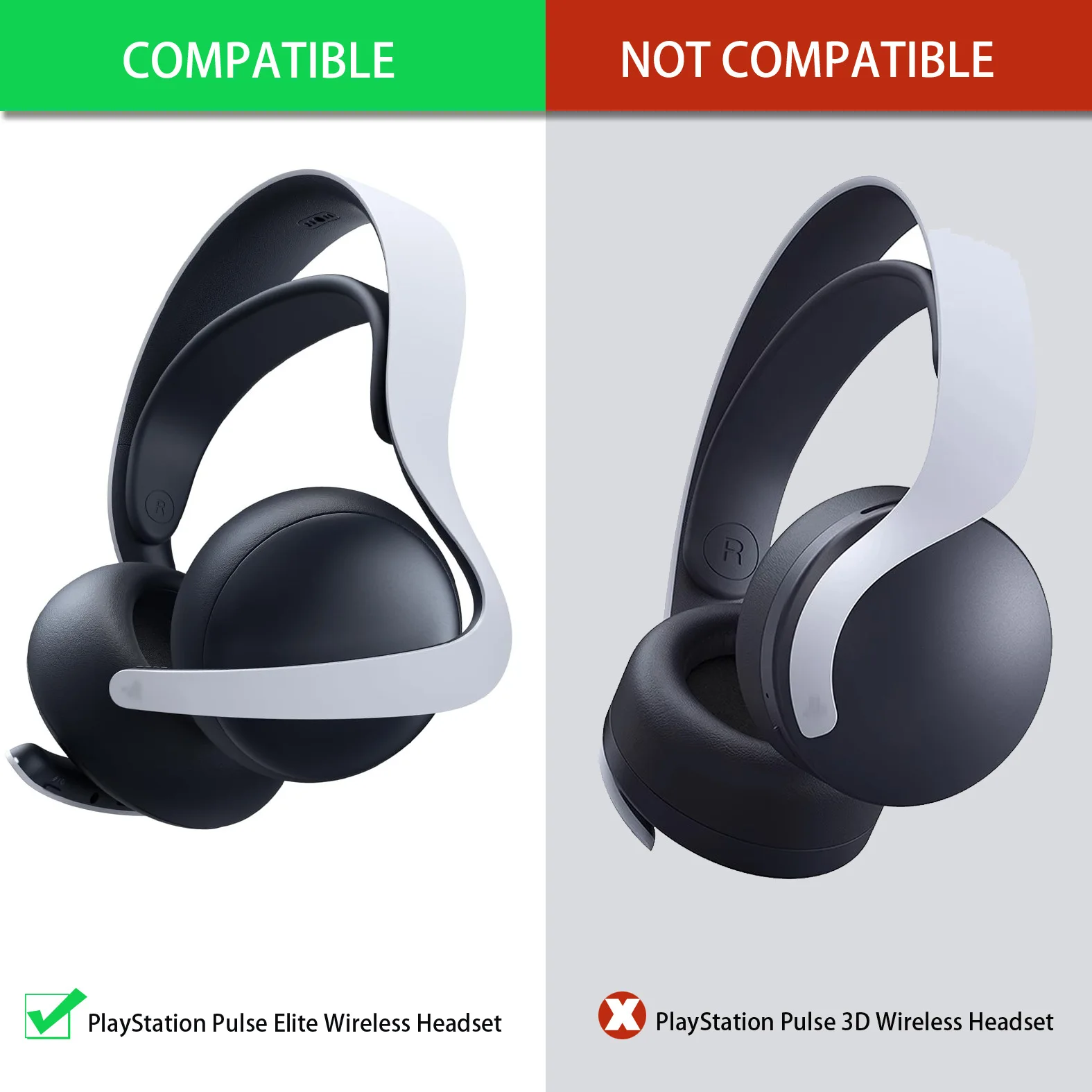 Ear Pads substituição com ruído isolamento espuma, capa para Playstation Pulse Elite Wireless Headset