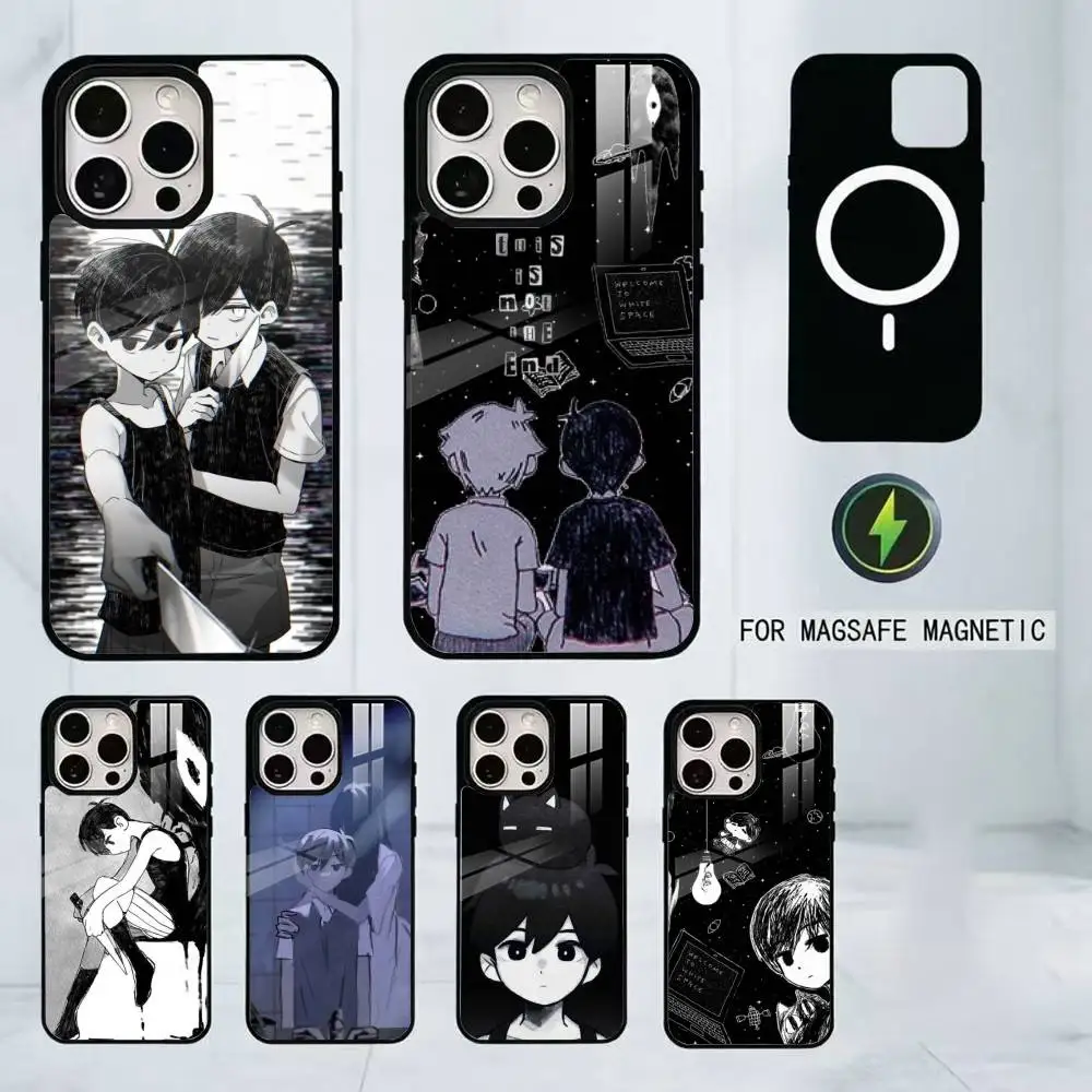 

O-Omori Game Phone Case For iPhone17,16,15,14,13,12,11 Plus,Pro Magnetic with Magsafe Wireless Charging