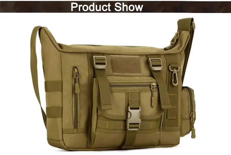 Taktische Messenger-Umhängetasche 14-Zoll-Laptop Einzelschultertasche Outdoor-Wander-Camping-Tasche Herren-Sport-Molle-Sling-Rucksack – Detail 4