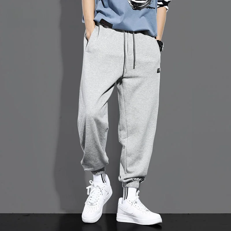 

Мужские спортивные брюки свободного кроя, весенние, модные, брендовые, в стиле хип-хоп, с манжетами, повседневные, корейский стиль, из хлопковой ткани, молодежные, модные