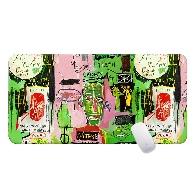 Tappetino per mouse gotico oversize originale Y2K Tappetino da scrivania impermeabile e antiscivolo in pelle punk per PC Tappetino per mouse grande per tastiera portatile