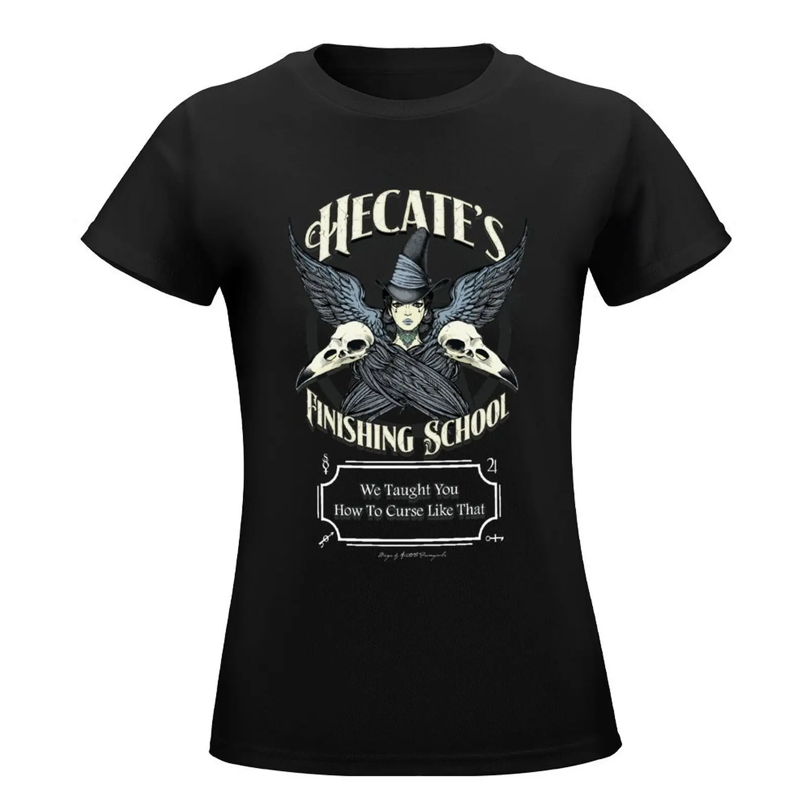 Hecate's Finishing School T-Shirt animal print shirt for girls summer tops aesthetic clothes Woman clothing