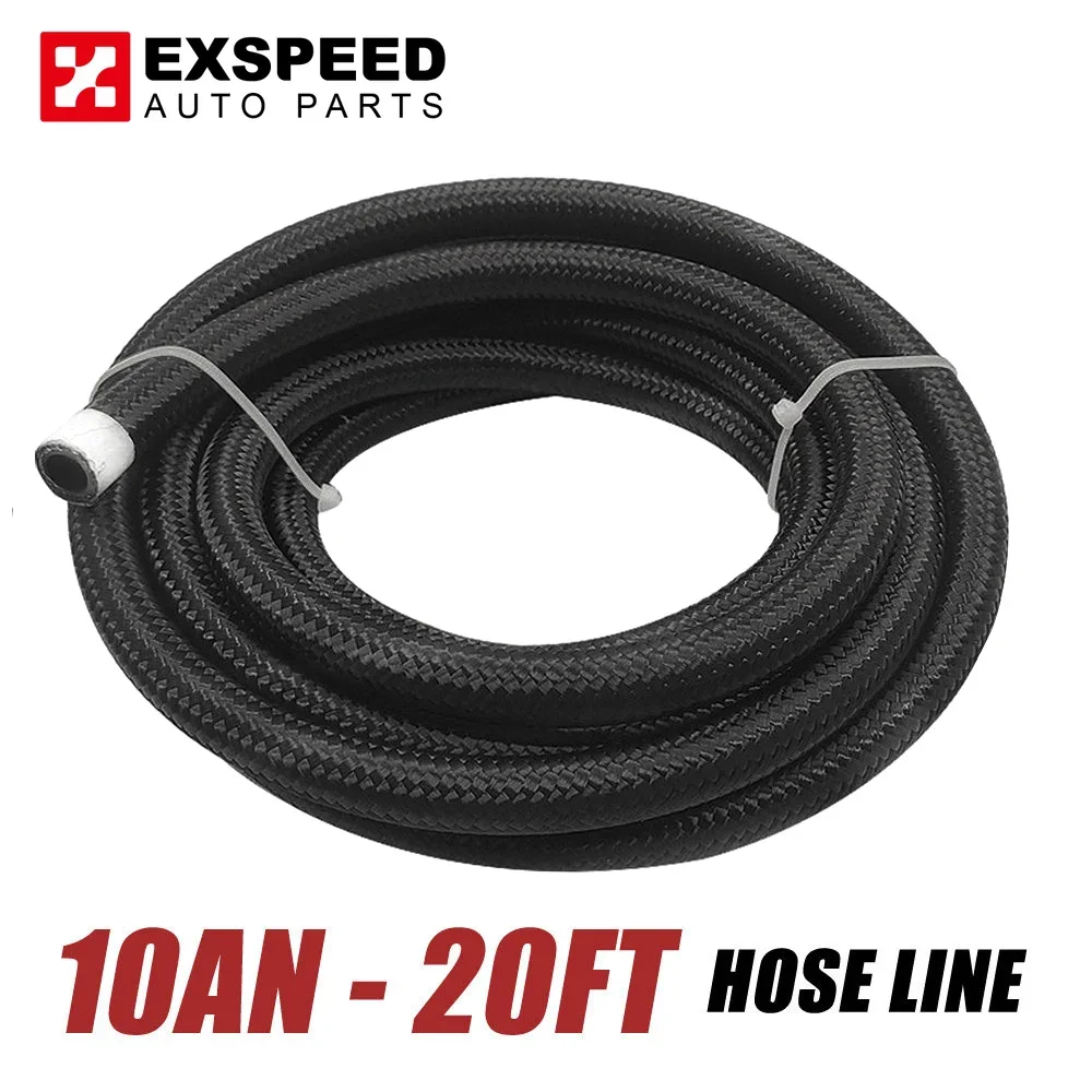 

20 FT AN10 NYLON BRAIDED OIL COOLER FUEL HOSE LINE STRAIGHT 45 90 180DEGREE SWIVEL