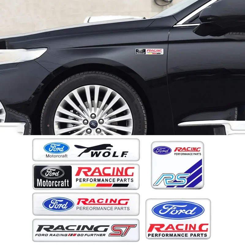 

Car Styling Sticker 3D Aluminum Tail Emblem Badge Body Decal For Ford ST Line Focus Mustang Fiesta Puma Ranger Kuga MK7 MAX F150