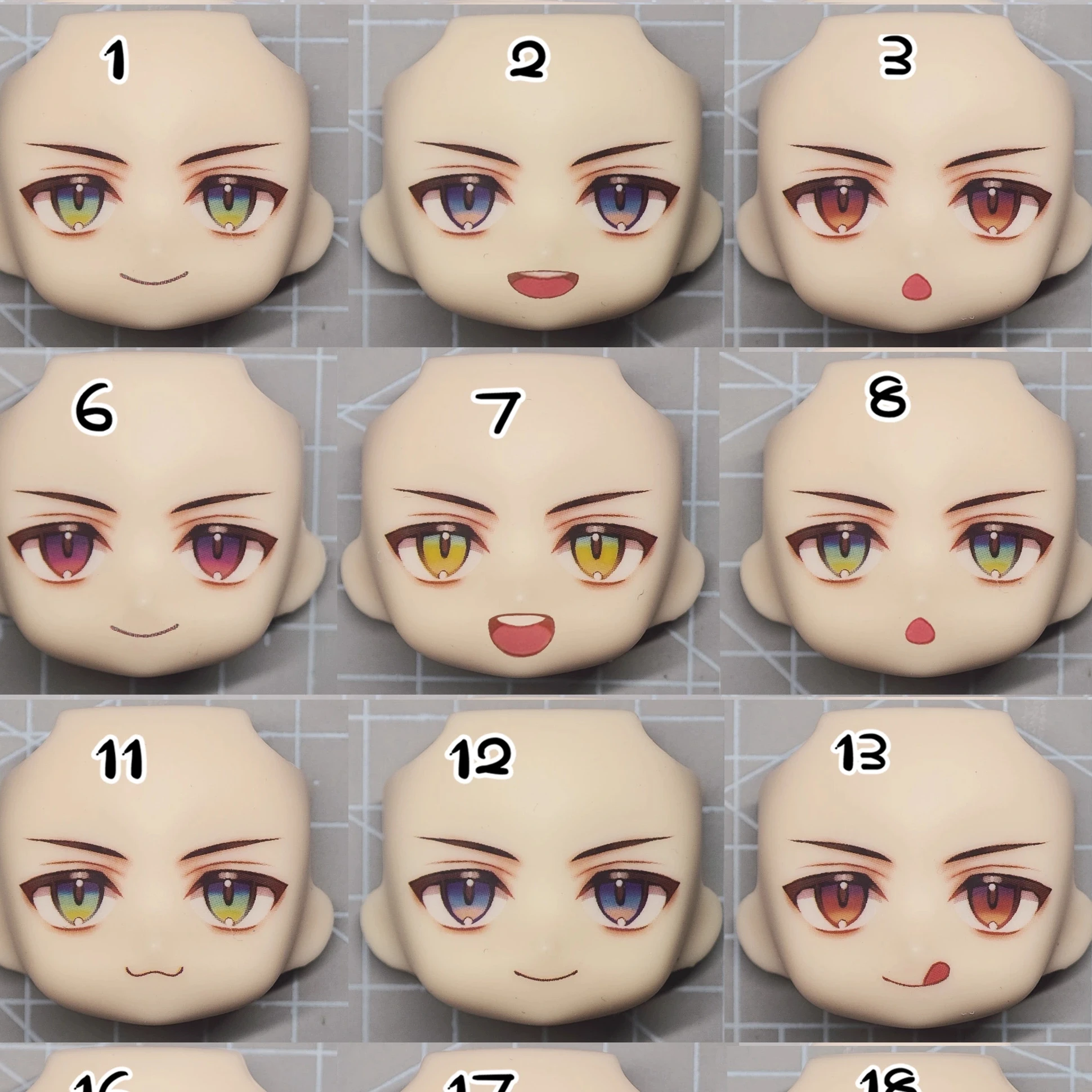 Original Design Ob11 Face Doll NIHONG Handmade Water Sticker Faceplate  Game Cosplay Toy Accessories