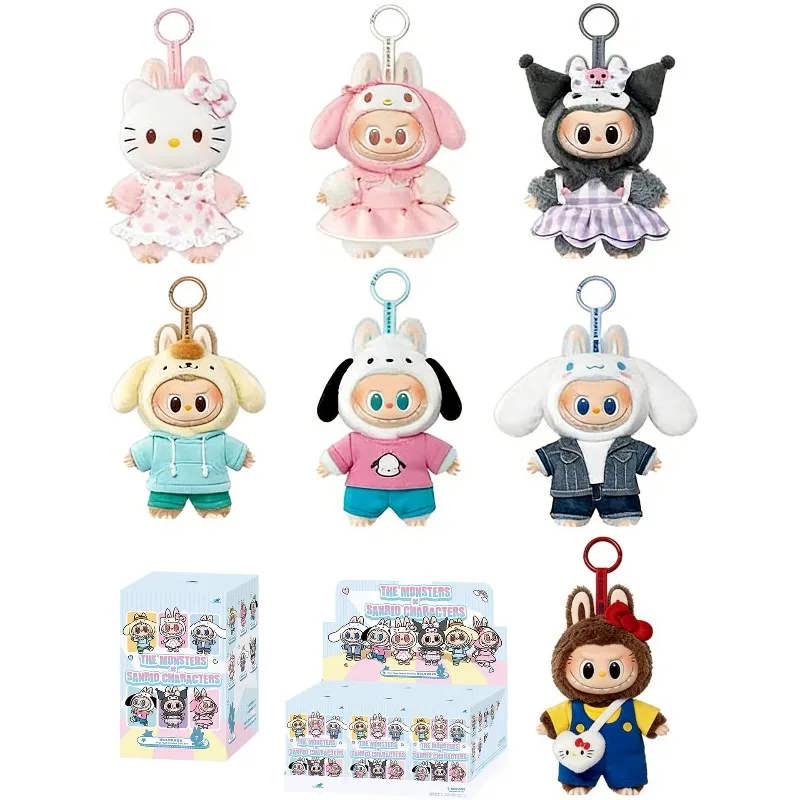 

POPMART THE MONSTERS × Sanrio Family keychain Blind Box Interesting fashion trendsetters Collectibles Trendy toy Art Pieces