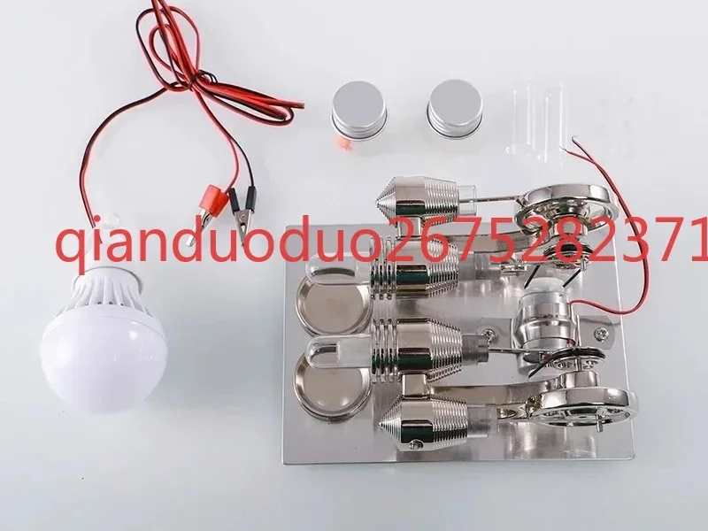 

God Ice Stirling Engine Steam Engine Generator Power Science Physics Small Experimental Research Production Metal Type Model Toy