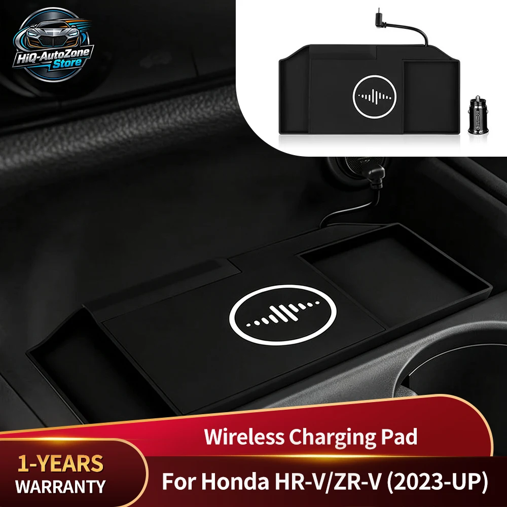 For Honda Binzhi XR‑V 2021‑2023 Dedicated Silicone Wireless Charger Central Console Phone Charging Pad Interior Car Accessories