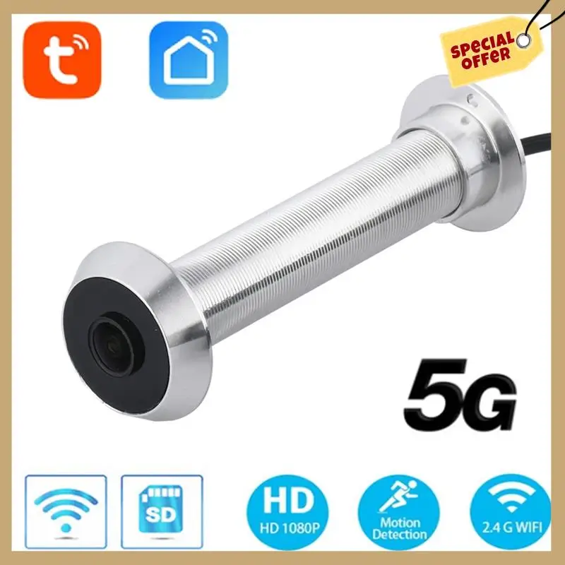 1080P Tuya Vita Intelligente Casa Visualizzatore Digitale Peepholes Macchina Fotografica Della Porta Occhio Wifi IR Visione Notturna Porta Occhio Della Macchina Fotografica EU PLUG-WMAN