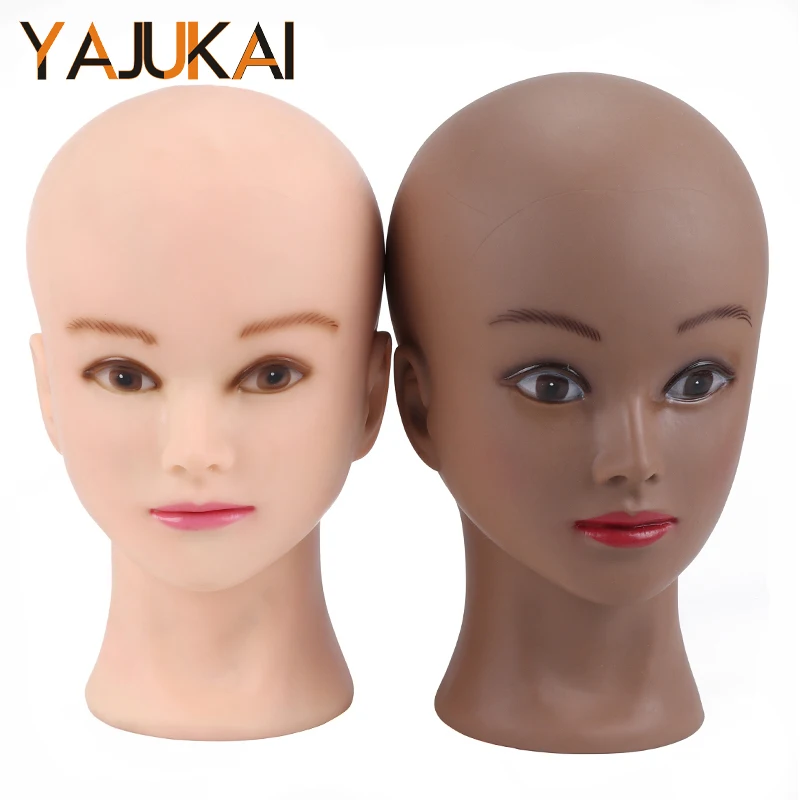 

Yajukai Afro Wig Head Stand Foam Dummy Head Mannequin Head Without Hair For Making Wig Hat Display Cosmetology Training Head