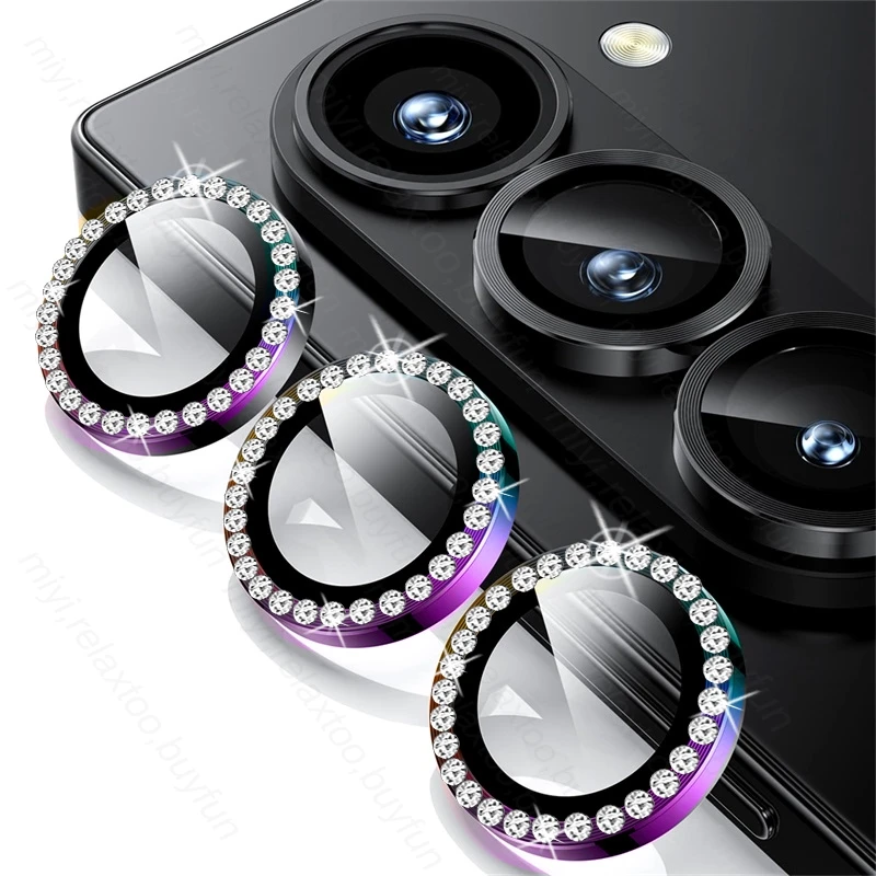 Image of 3D Funkelnder Strass 9H Objektivschutz aus Gehärtetem Glas für Samsung Z Fold 8 Ultra 7 6 5 Rückseitiger Bling-Diamant-Kameraschutz
