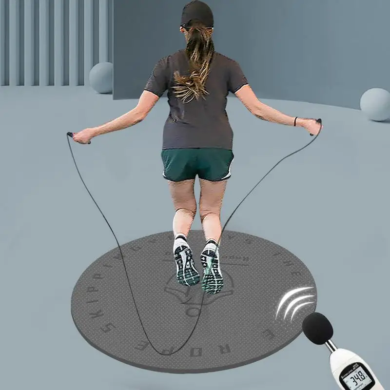 Jump Rope Mat 6MM 8MM TPE High-Density Round Skipping Rope Matshock Absorption Silent Yoga Mat For Floor Jump Roping