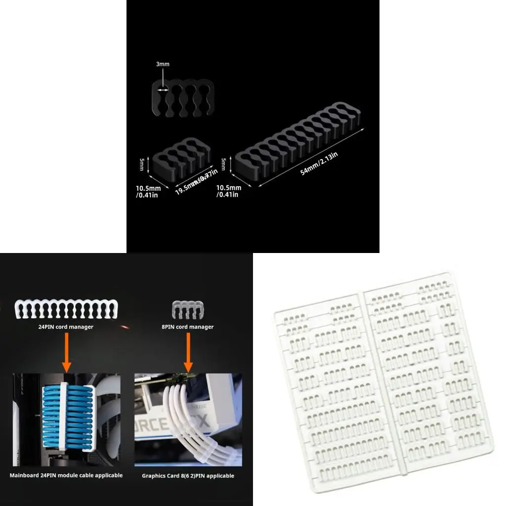  Cable Combs Durability Wire Organizers Pack Of 36 For Securing Multiple Wire Types Cable Holders