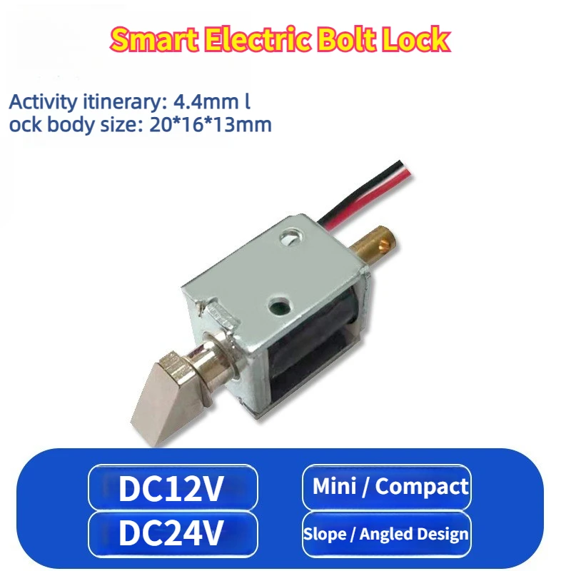 Electric Bolt Lock DC6V/12V Mini Smart Electromagnetic Slope Electric Bolt Lock, High Quality Hot Sale