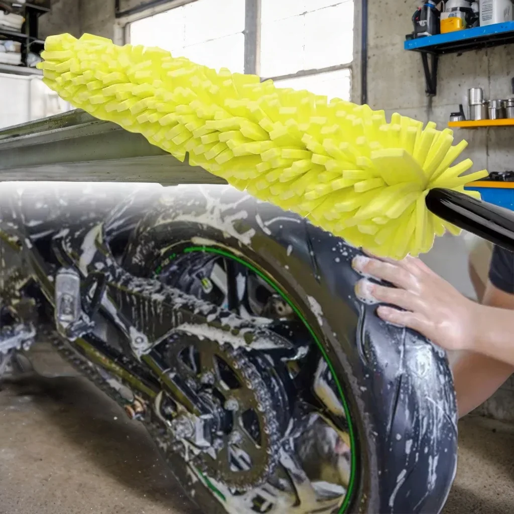 

Губчатая колесная щетка 29 см — шайба для обода мотоцикла и автомобильного колпака с ручкой (инструмент для чистки велосипеда)