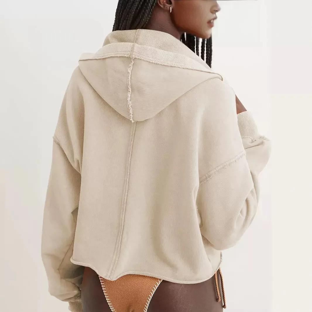 Faionable sweat à capuche ample femmes printemps automne Long Sve v-ne pull irt confortable respirant décontracté Streetwear