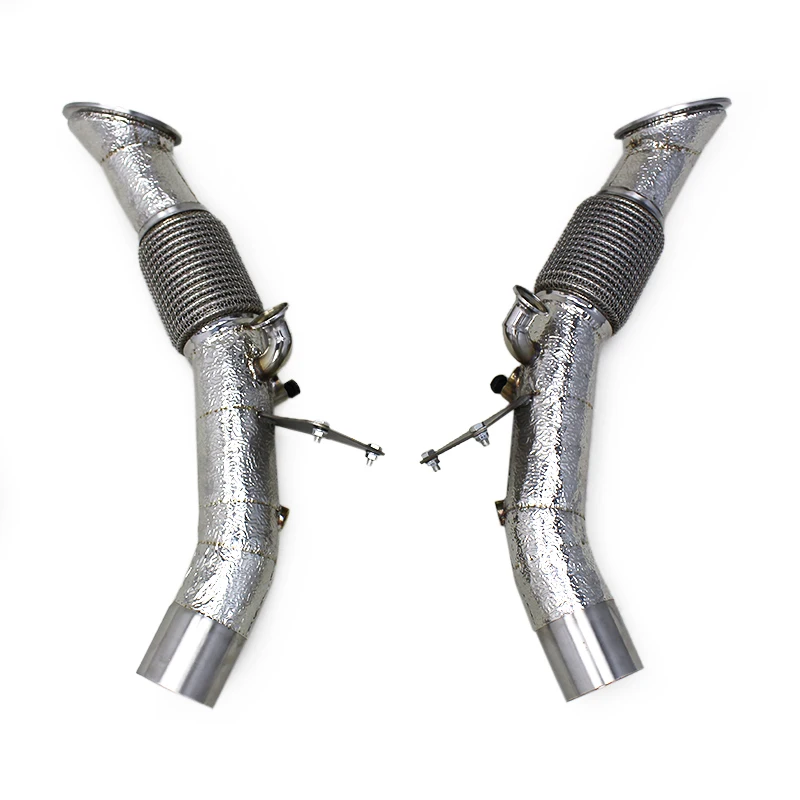 

OEM Downpipe With Heat Shield For Ferrari SF90 3.9T V8 2019-2023 Stainless Steel Front Tube Straight Though Exhaust Pipe