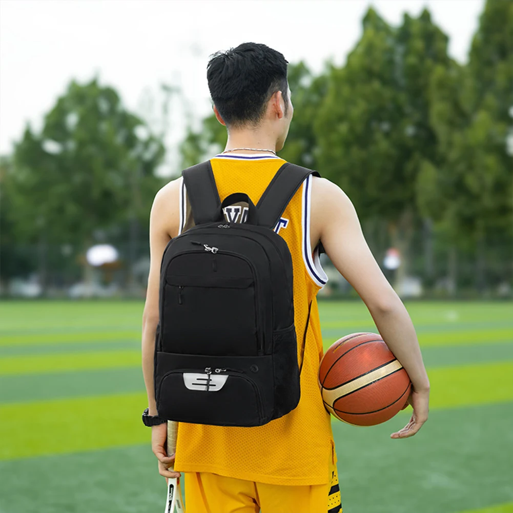 Mochila de basquete grande saco de esportes com compartimento de sapato saco de ginásio multi-bolsos mochila esportiva para futebol vôlei