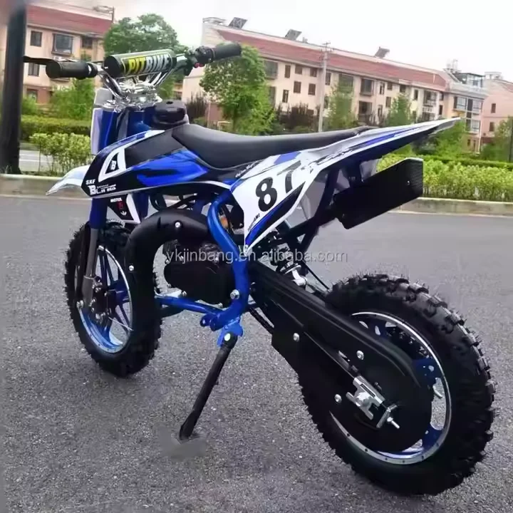 High Performance 49cc Brushless Dirt Bike for Kids with Pull Start 35KM/H Speed Hydraulic Brakes