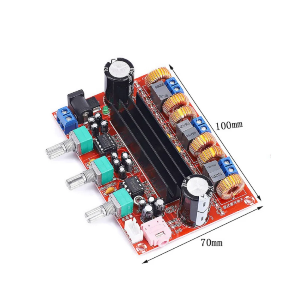 XH-M139 오디오 앰프 보드, 에너지 절약 순수 HiFi 음악, 2.1 채널 앰프 모듈, DC 12-24V, 3 사운드 채널, 2x50W, 100W 썸네일 3
