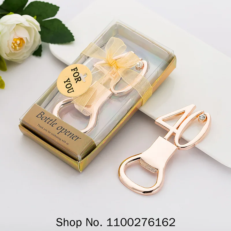 

20pcs 40th Wedding Celebration Gift of 40 Design Bottle Opener Party Favors for Bridal Showers and 40th Birthday Gifts