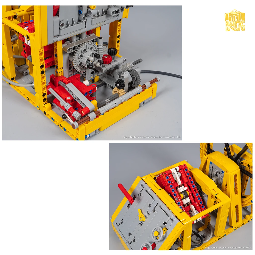 MOC-128169 Switchless Pneumatic Machine Model With PDF Drawings Building Blocks Bricks DIY Toys Birthday Christmas Gifts