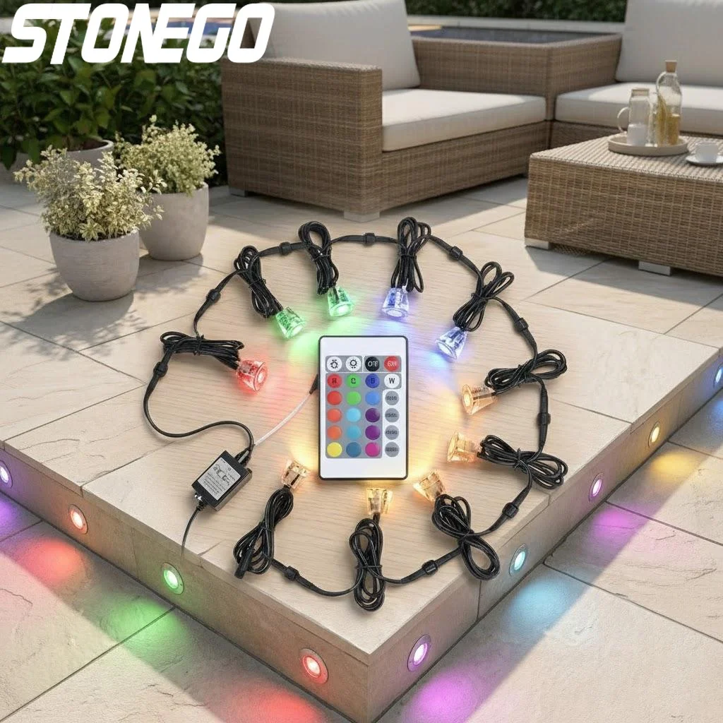 

Светодиодные светильники для террас 32 мм, 0.6 Вт, 500 лм, SMD2835, малые встраиваемые в грунт/подземные/настенные светильники, 16 цветов RGBW, светодиодный настенный светильник