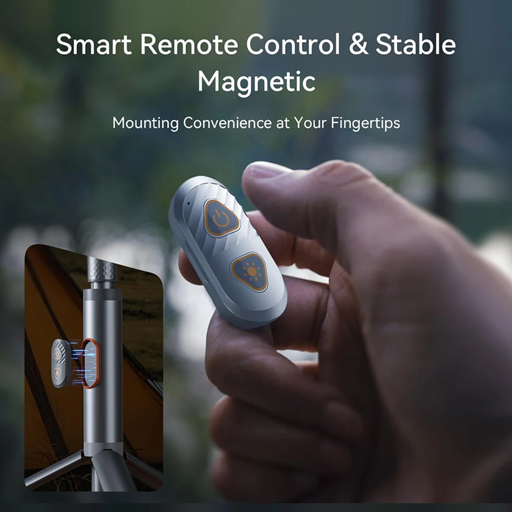 Portable Camping Light Telescopic Flashlight With Remote Control LED Work Light Rechargeable Magnetic Base Hiking Emergency Ligh